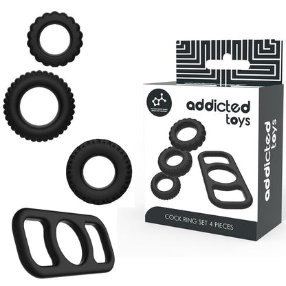 Addicted Toys - Cock Ring Set 4 stuks - KontjeKietelen.nl