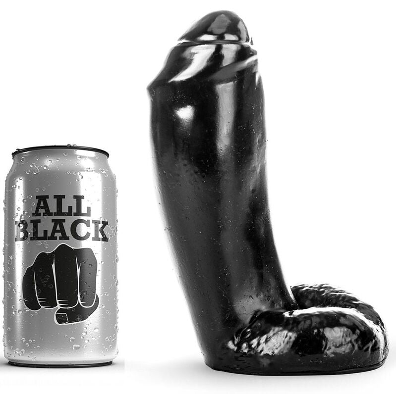 ALL BLACK - DILDO REALISTIC 18 CM - KontjeKietelen.nl