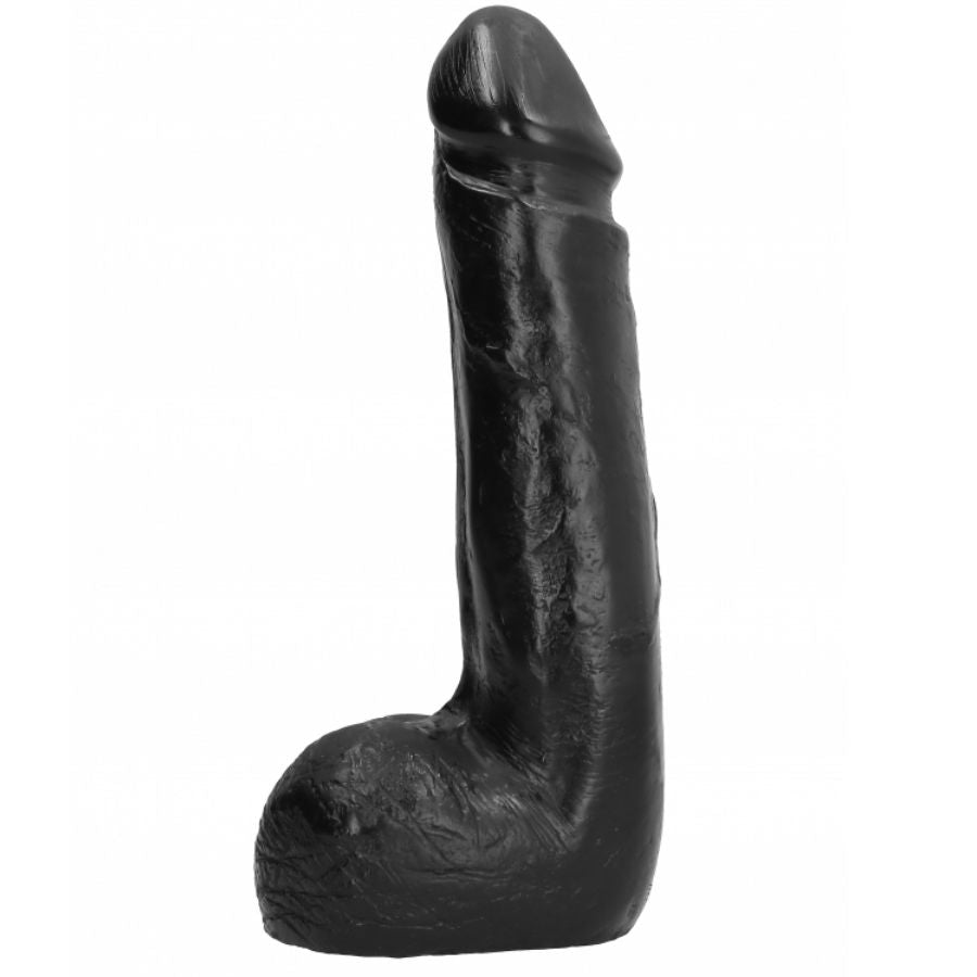 ALL BLACK - SOFT BLACK REALISTIC DILDO 20 CM - KontjeKietelen.nl