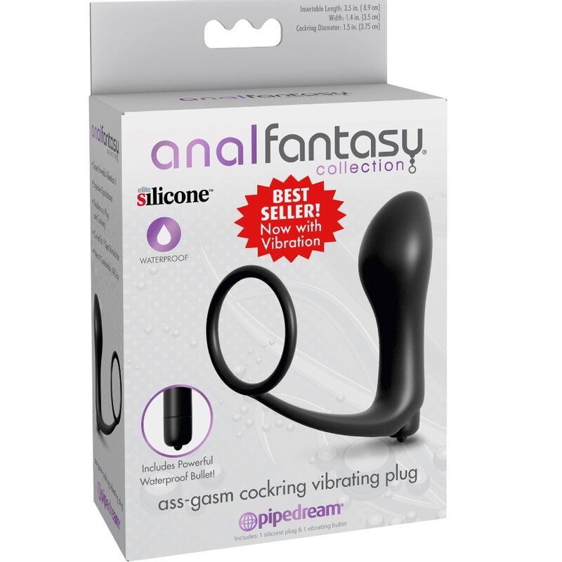 Anal Fantasy Elite Collection - Ass-Gasm Cockring Vibrator Plug - KontjeKietelen.nl