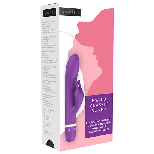 B Swish - Bwild Classic Massager met Lilac Rabbit - KontjeKietelen.nl