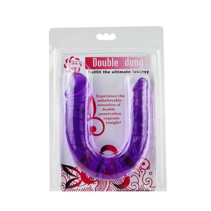 BAILE - DOUBLE DILDO IN LILAC FLEXIBLE JELLY - KontjeKietelen.nl