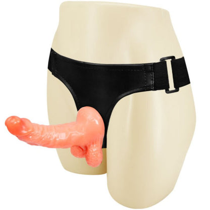 Baile - Harnas met realistische penis en ultrapassionele verstelbare slip 15.5 cm - KontjeKietelen.nl