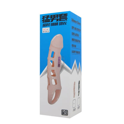 Baile - penis extender cover met vibratie en natuurlijke strap 13.5 cm - KontjeKietelen.nl