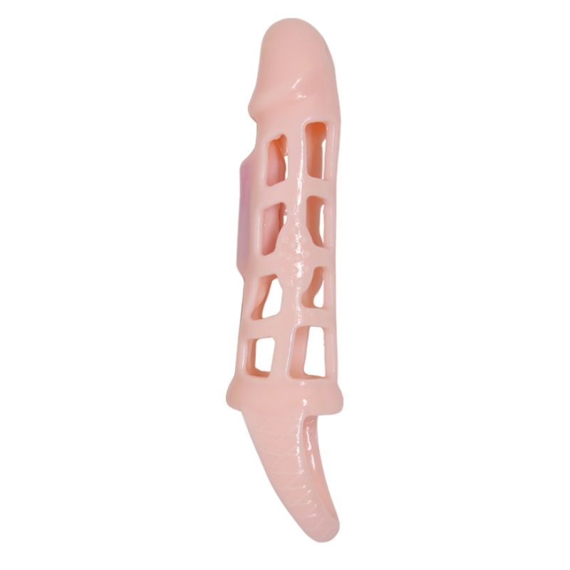 Baile - penis extender cover met vibratie en natuurlijke strap 13.5 cm - KontjeKietelen.nl