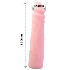 BAILE - REALISTIC SKIN TOUCH SILICONE DILDO 23 CM - KontjeKietelen.nl