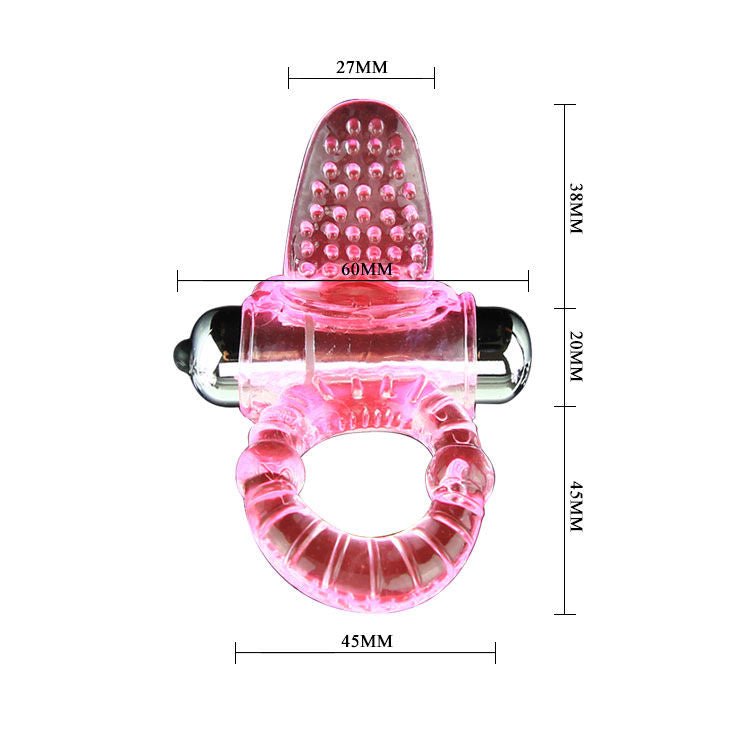 BAILE - SWEET ABS 10 RHYTHMS RING PINK VIBRATOR PENIS RING - KontjeKietelen.nl