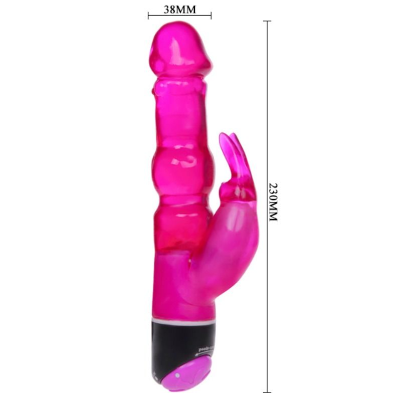 Baile - Waves of Pleasure Fantasy Vibrator met Rabbit 23 cm - KontjeKietelen.nl