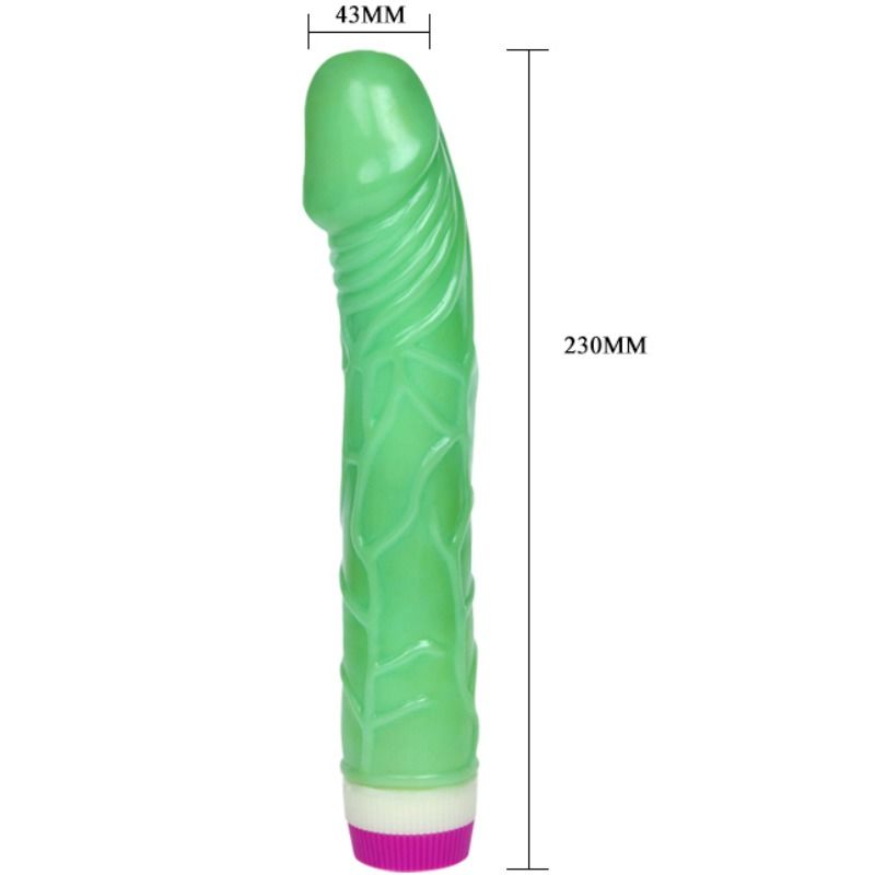 BAILE - WAVES OF PLEASURE VIBRATOR 23 CM GREEN - KontjeKietelen.nl