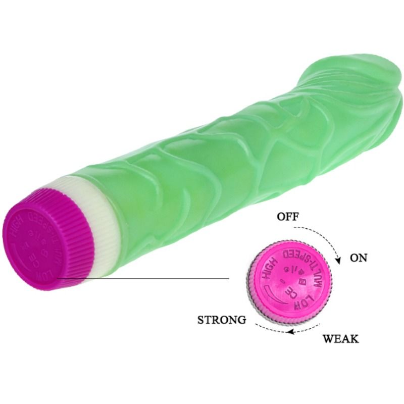 BAILE - WAVES OF PLEASURE VIBRATOR 23 CM GREEN - KontjeKietelen.nl