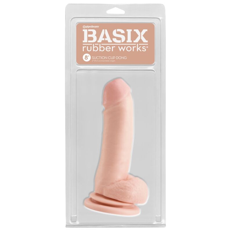 Basix - natuurlijke zuigende jelly penis 18 cm - KontjeKietelen.nl