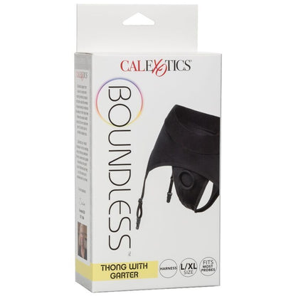 CALIFORNIA EXOTICS - BOUNDLESS THONG WITH GARTER S/M - KontjeKietelen.nl