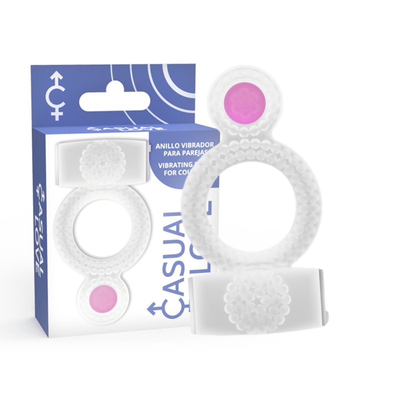 CASUAL LOVE - RING VIBRATING DOUBLE PLEASURE TRANSPARENT - KontjeKietelen.nl