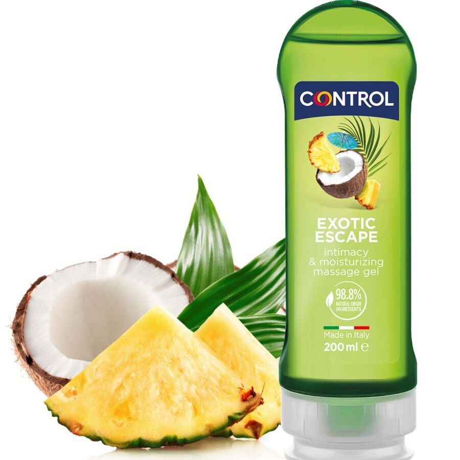 CONTROL - 2 EN 1 MASSAGE & PLEASURE EXOTIC 200 ML - KontjeKietelen.nl