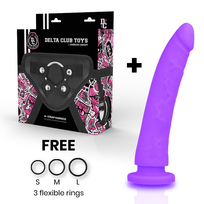 Delta Club - Toys Arnes + Dong Purple Silicone 20 x 4 cm - KontjeKietelen.nl