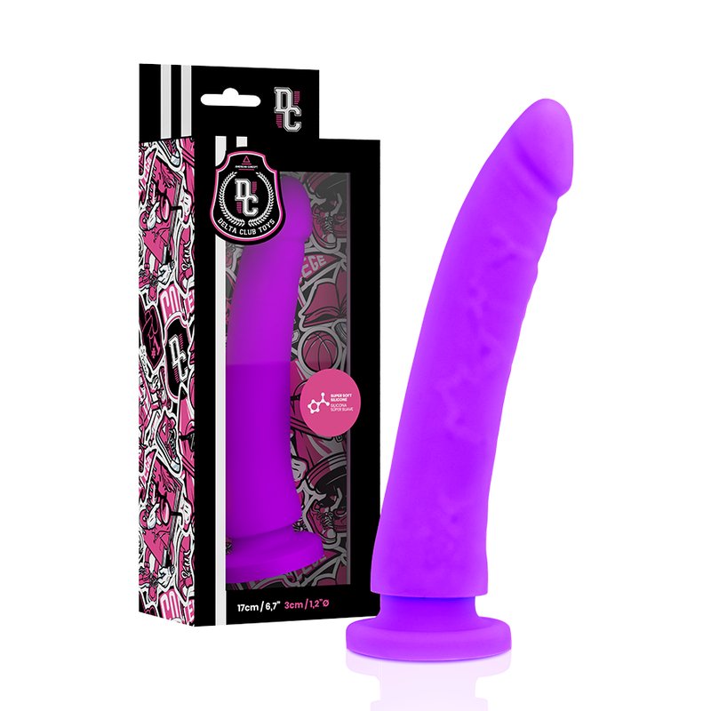 DELTA CLUB - TOYS HARNESS + DONG PURPLE SILICONE 17 X 3 CM - KontjeKietelen.nl