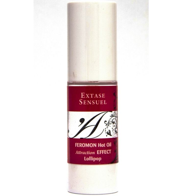 EXTASE SENSUAL - HEATING EFFECT MASSAGE OIL WITH LOLLIPOP PHEROMONES 30 ML - KontjeKietelen.nl