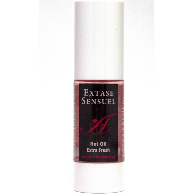 EXTASE SENSUAL - MASSAGE OIL WITH EXTRA FRESH STRAWBERRY EFFECT 30 ML - KontjeKietelen.nl