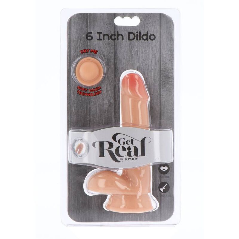 Get Real - Dual Density Dildo 17 cm Balls Skin - KontjeKietelen.nl