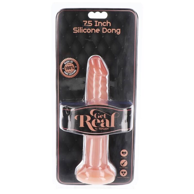 GET REAL - SILICONE DONG 19 CM SKIN - KontjeKietelen.nl