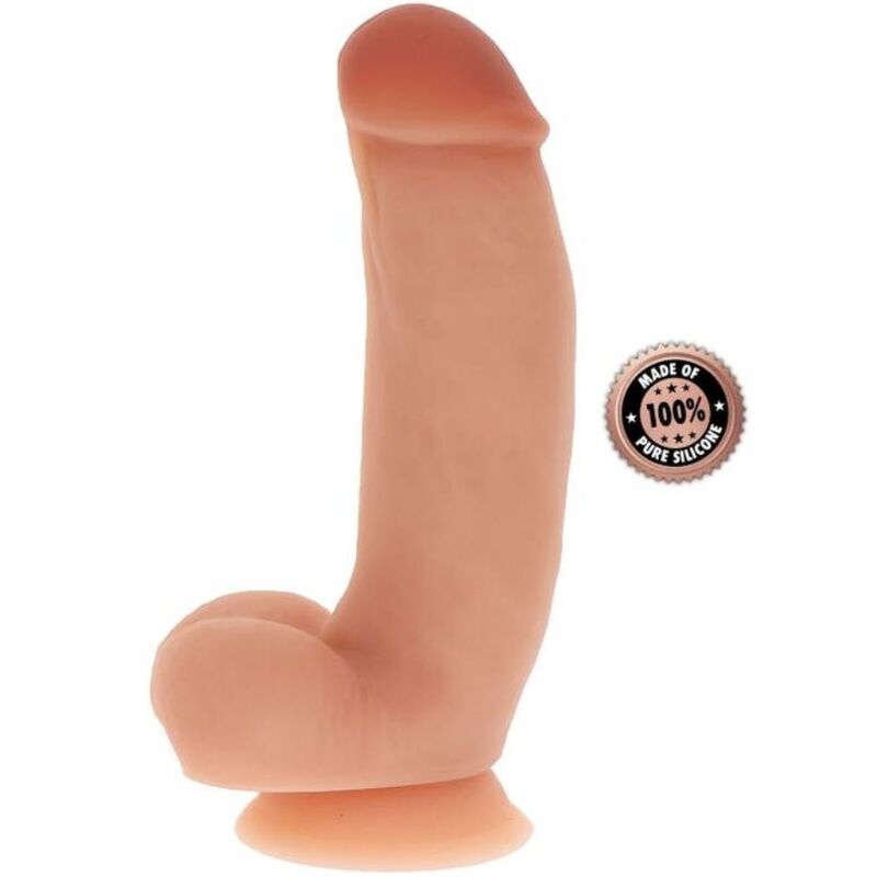 Get Real - Siliconen Dildo 18 cm met ballen (HUID) - KontjeKietelen.nl