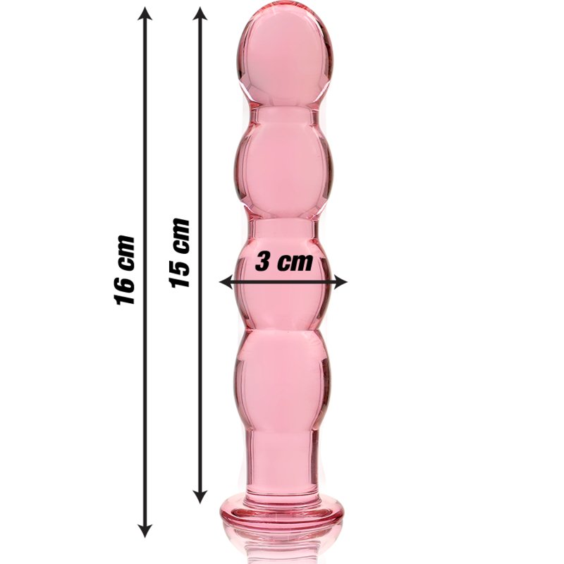 Ibiza - Dildo Borosilicaatglas 16.5 x 3.5 cm Roze - KontjeKietelen.nl