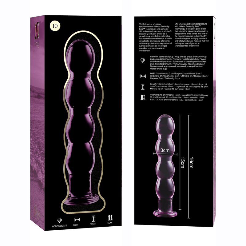 Ibiza - Dildo Borosilicaatglas 16.5 x 3.5 cm Roze - KontjeKietelen.nl