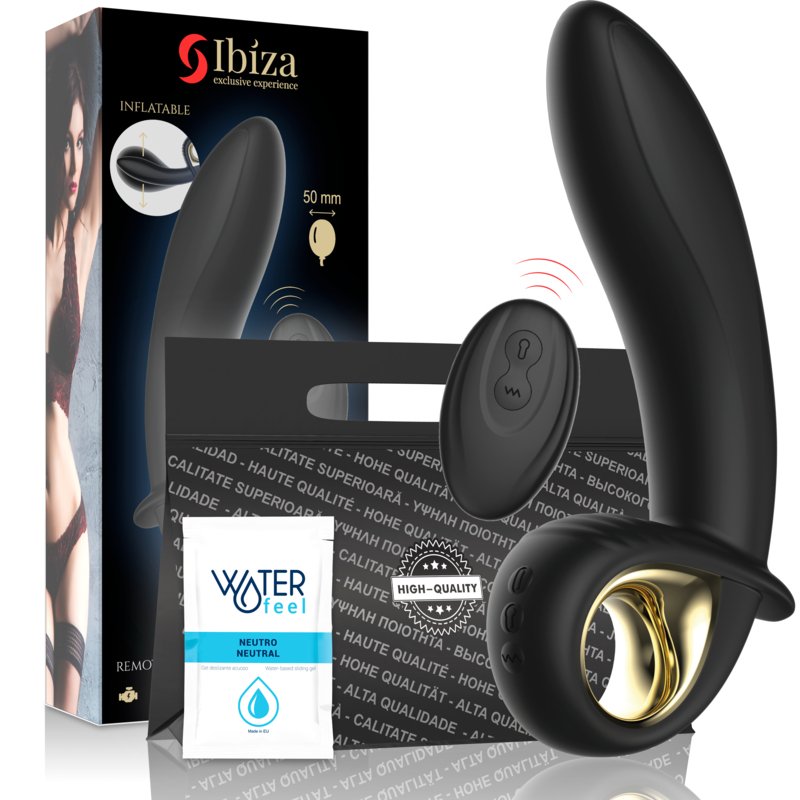 IBIZA - POWERFUL INFLATABLE ANAL/VAGINAL VIBRATOR REMOTE CONTROL - KontjeKietelen.nl