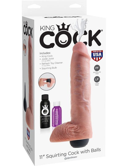 King Cock - realistische natuurlijke ejaculator penis 27.94 cm