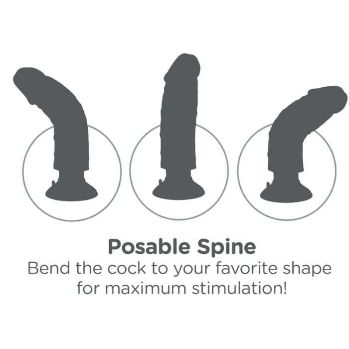 King Cock - 23 cm vibrerende penis met ballen zwart