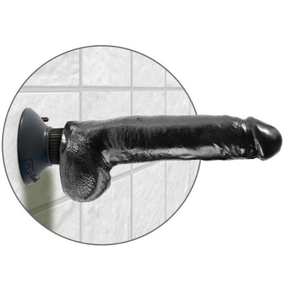 King Cock - 23 cm vibrerende penis met ballen zwart