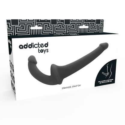 Addicted Toys - Voorbinddildo zonder harnas 18cm zwart