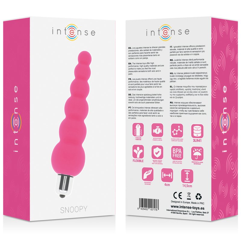 Intense - Snoopy 7 snelheden siliconen intense - roze - KontjeKietelen.nl