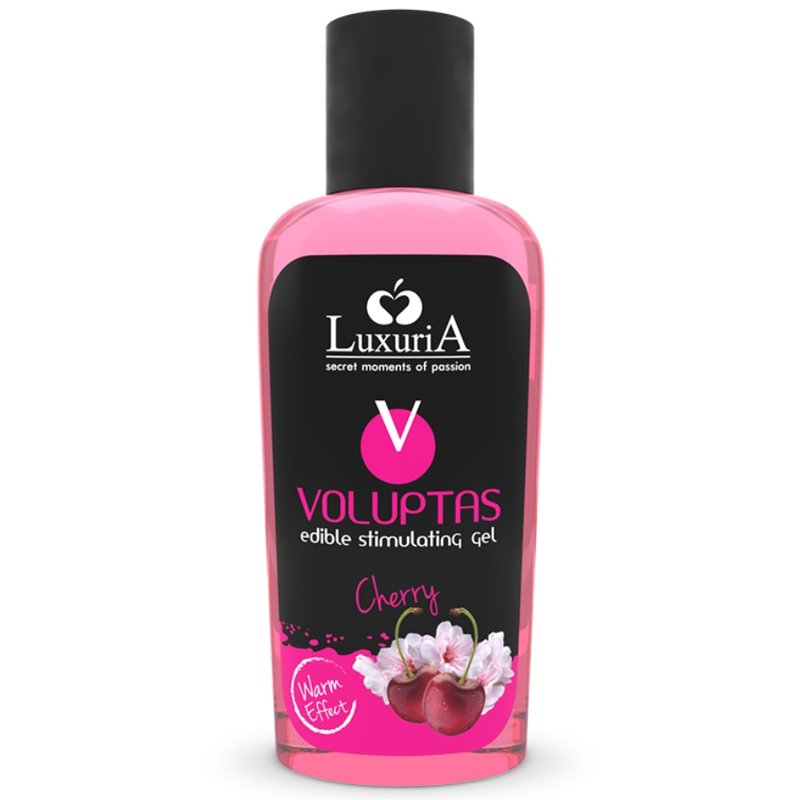 INTIMATELINE LUXURIA - VOLUPTAS EDIBLE MASSAGE GEL WARMING EFFECT - CHERRY 100 ML - KontjeKietelen.nl