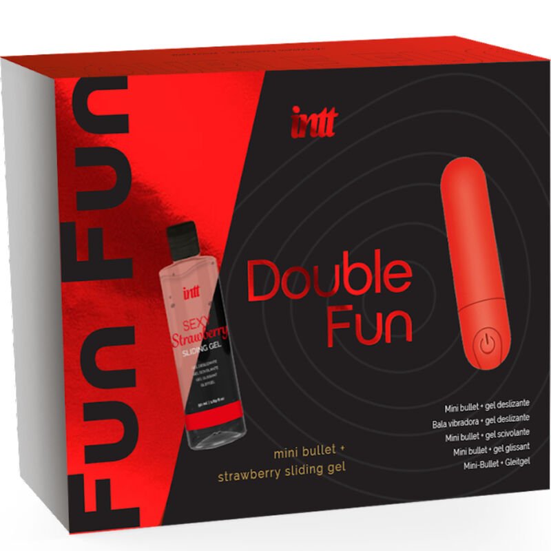 Intt - Double Fun Kit met vibrerende bullet en aardbeien massagegel - KontjeKietelen.nl