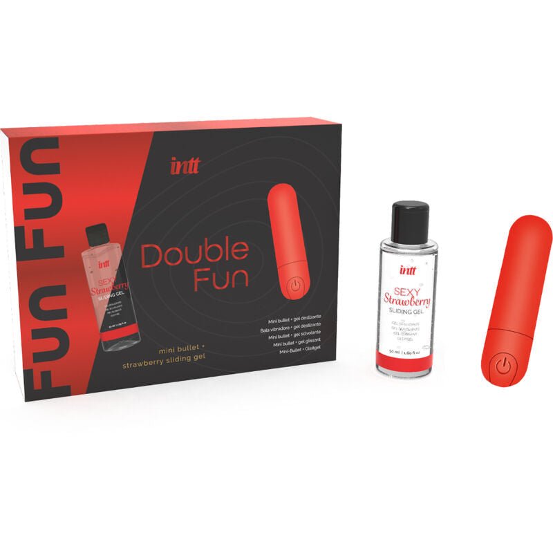 Intt - Double Fun Kit met vibrerende bullet en aardbeien massagegel - KontjeKietelen.nl