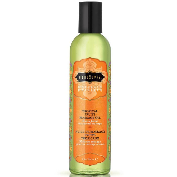 KAMASUTRA - NATURALS MASSAGE OIL TROPICAL FRUITS 236ML - KontjeKietelen.nl