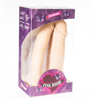 Pink Room - Arthus realistische dubbele dildo flesh 17cm/15.5cm - KontjeKietelen.nl