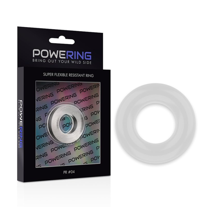 Powering - super flexibele en resistente penisring 3.8cm PR04 Clear - KontjeKietelen.nl