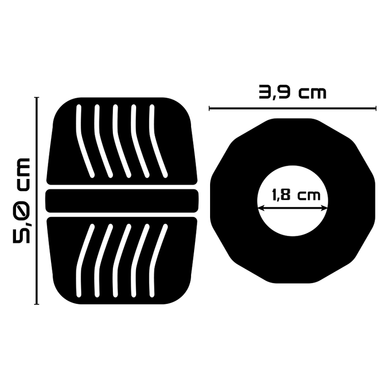 Powering - super flexibele en resistente penisring 5 cm PR11 zwart - KontjeKietelen.nl