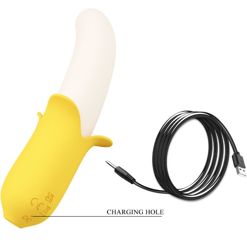 Pretty Love - Banana Geek Super Power 7 Vibrations Up&Down Silicone Black - KontjeKietelen.nl