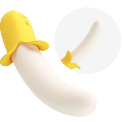 Pretty Love - Banana Geek Super Power 7 Vibrations Up&Down Silicone Black - KontjeKietelen.nl