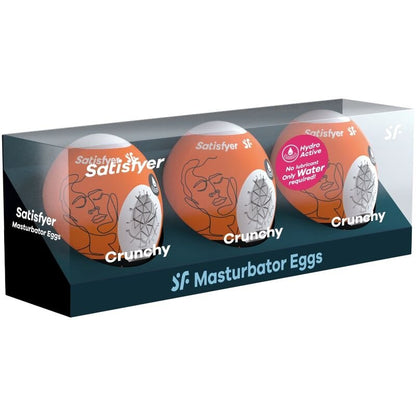 Satisfyer - 3 masturbator eieren Crunchy - KontjeKietelen.nl