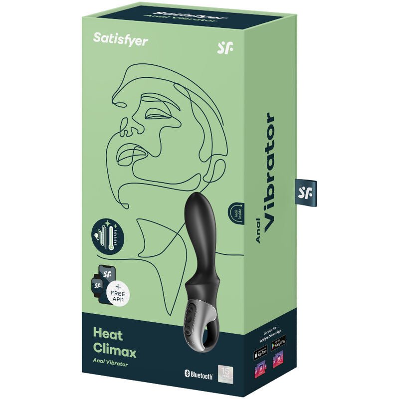 Satisfyer - Heat Climax+ Anale Vibrator App Zwart - KontjeKietelen.nl