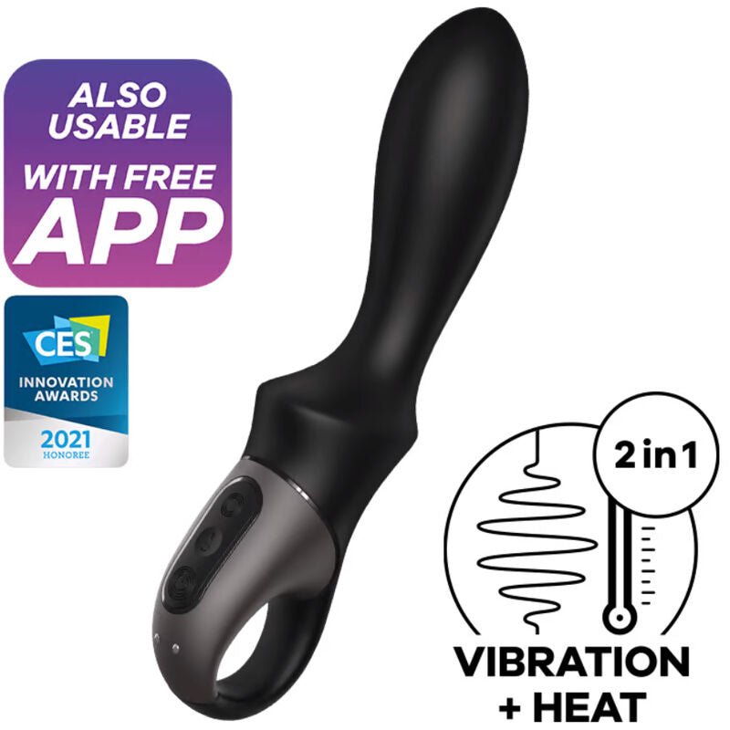 Satisfyer - Heat Climax+ Anale Vibrator App Zwart - KontjeKietelen.nl