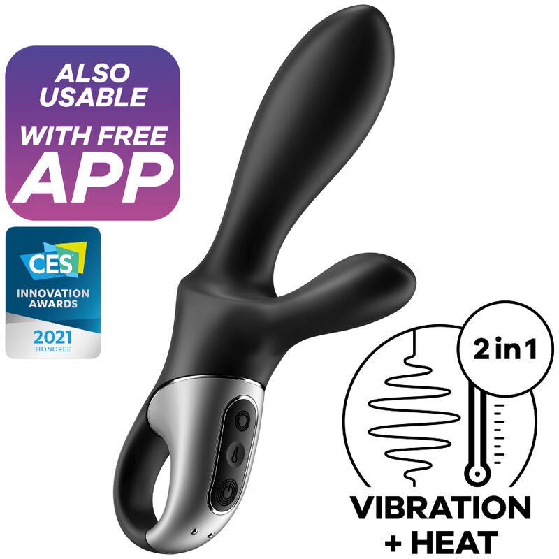 Satisfyer - Heat Climax+ Anale Vibrator App Zwart - KontjeKietelen.nl