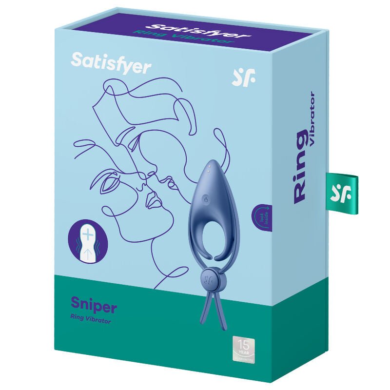 Satisfyer - Sniper ring vibrator blauw - KontjeKietelen.nl