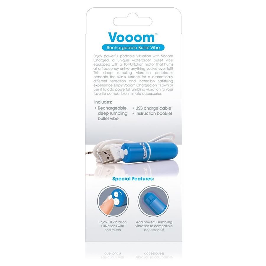 Screaming O - oplaadbare vibrerende bullet Vooom blauw - KontjeKietelen.nl