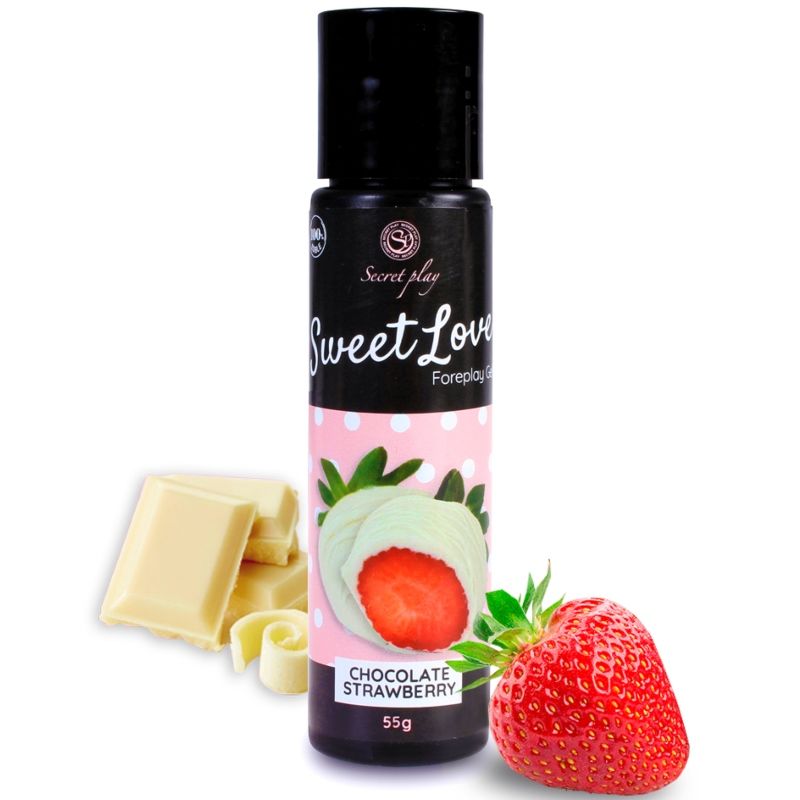 Secretplay - Gel Sweet Love Strawberry and White Chocolate 60 ml - KontjeKietelen.nl