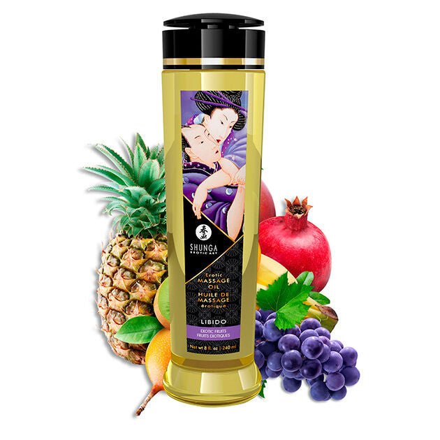 Shunga - erotische massageolie Libido 240 ml - KontjeKietelen.nl